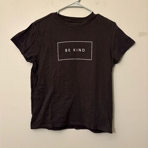 Doe Dark Grey 'Be Kind' Graphic Short Sleeve T-Shirt, Size Small Women’s
